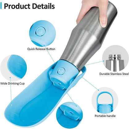 Stainless Steel Pet Travel Water Bottle