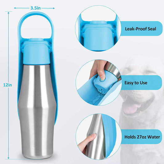 Stainless Steel Pet Travel Water Bottle
